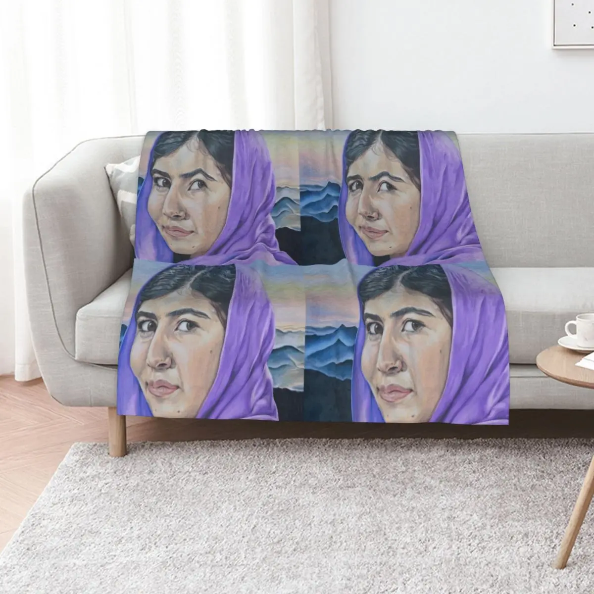 Malala Throw Blanket Fluffy Cozy Throw Blanket for Home Decor