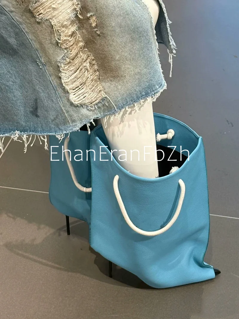 2026 New Pocket Design Loose Wide Leg Version Women's Short Boots Pointed High Heels Fashion Show Party Women's Calf Boots
