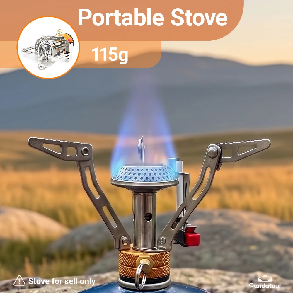 Camping Cooking Griddle - Pandatour Camping-Klappkocher Tragbarer Wandernofen aus Edelstahl