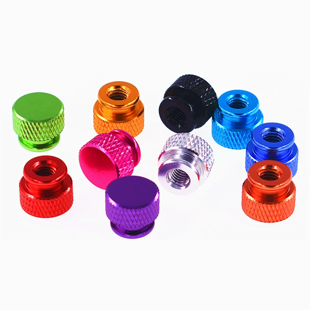 Weiyi GB806 4 # 6 # 8 # 1/4-20 UNC M3-M6 Grob Gerändelte Rändelmuttern Bunte Aluminium-Handspannschrauben für Blindlöcher für 3D-Drucker – Detail 4