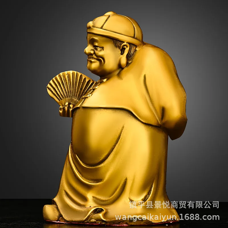 Bronze God Of Ornament Pure Copper Wealth Master Small Large Shopkeeper Home Entrance Store Office Desktop Decorati