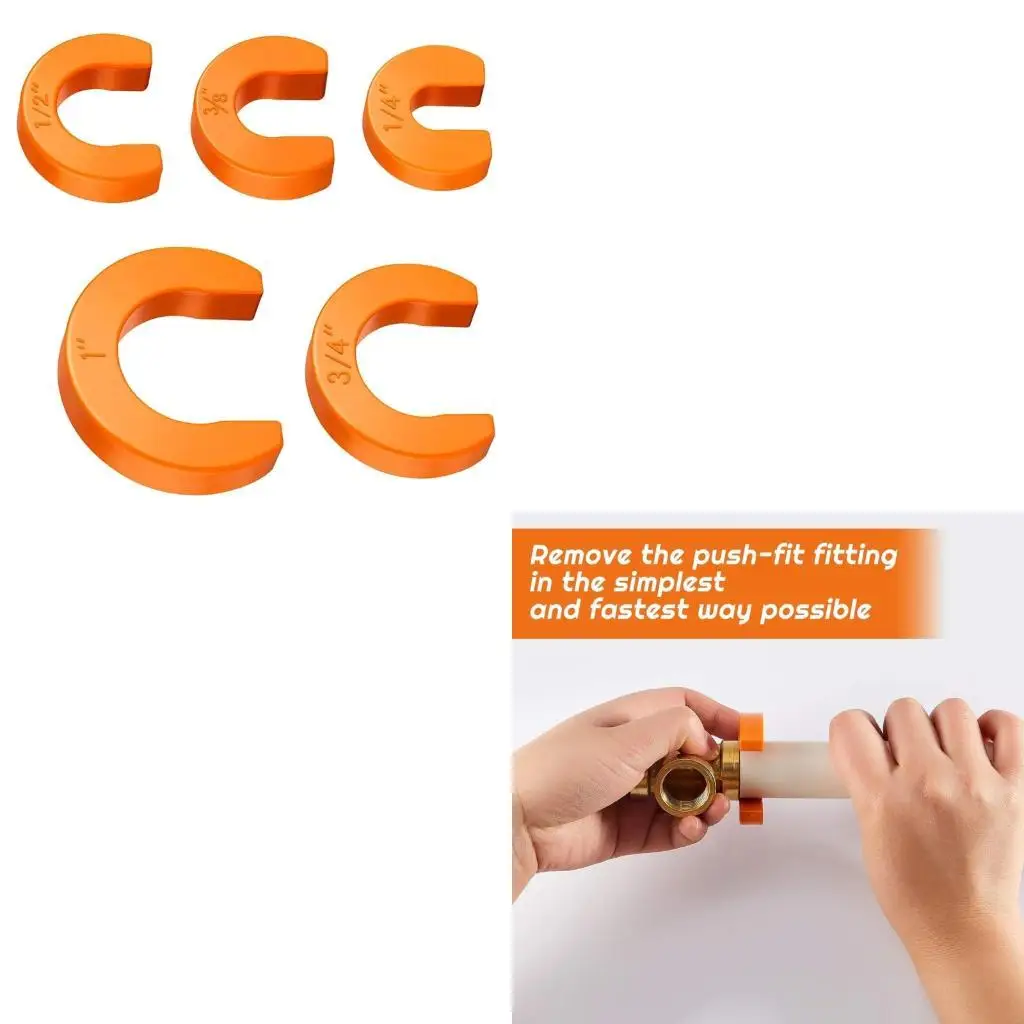 

Disconnect Clip 5Pcs Ergonomic Design For Pipe Connection 1/4" to 1" Ranges Y4QC