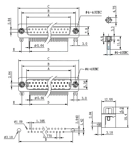 5PCS/LOT D-SUB DB25 DR25 25pins Male Female plug Solder Type Welding Connector DIY