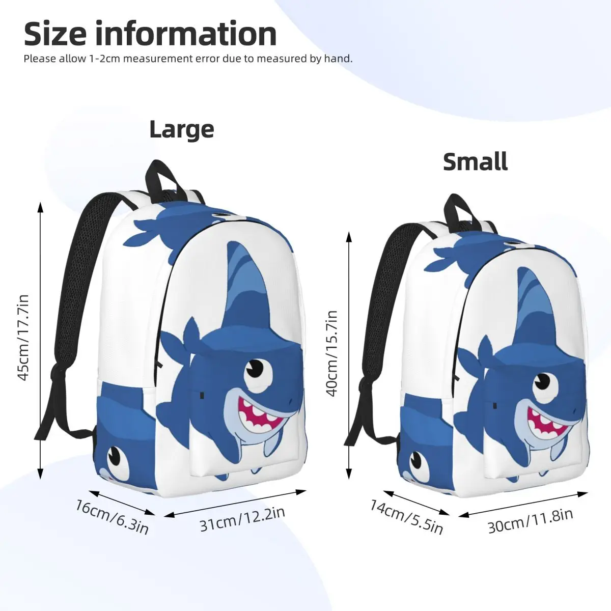 Mochila Con Caja De Almuerzo Para Niños O Niñas, Tiburón | Envío Gratis