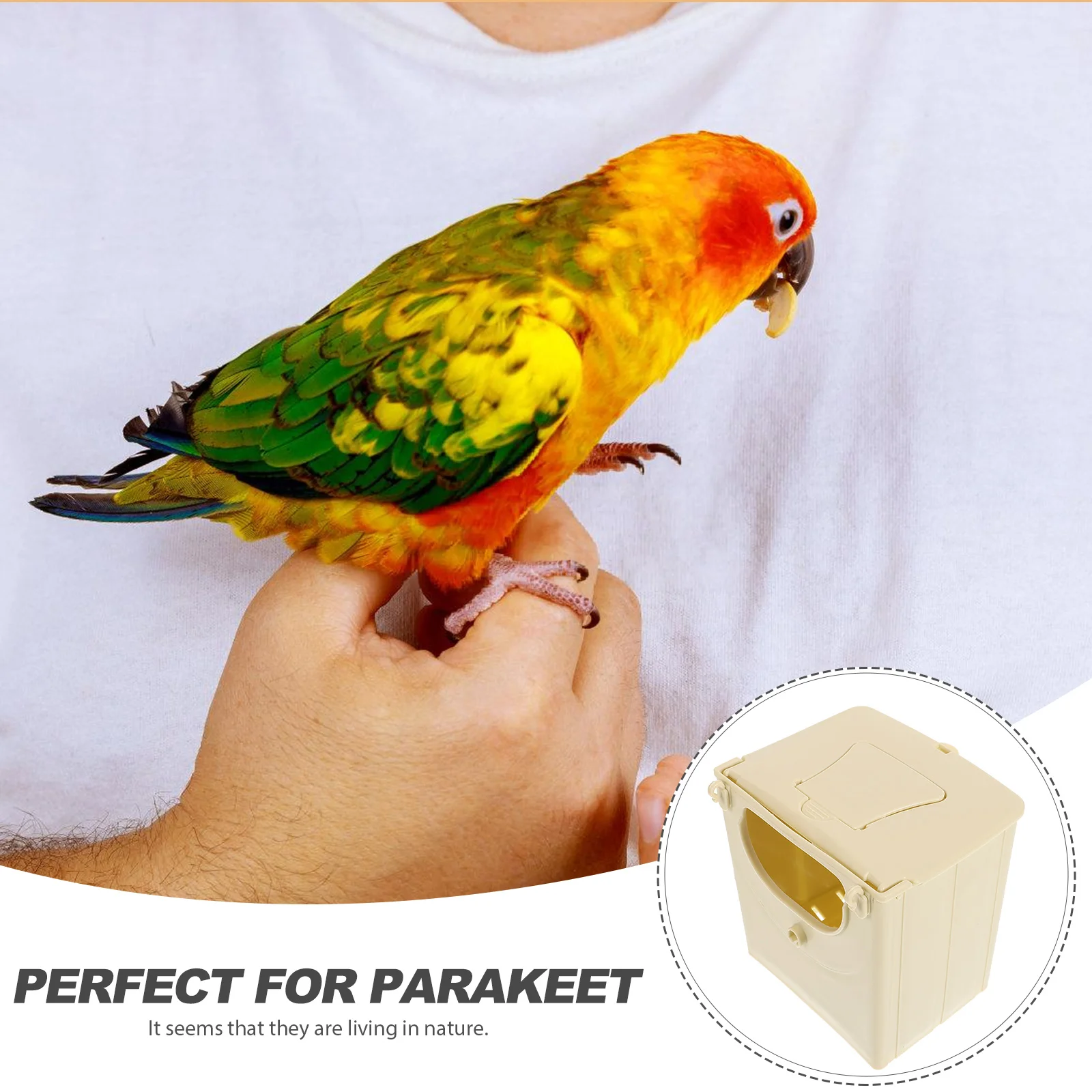 4 Pcs Small Parrot Bird Breeding Box Baby Boxes Nest for Cage House 1300X1300X1000CM Plastic Hanging