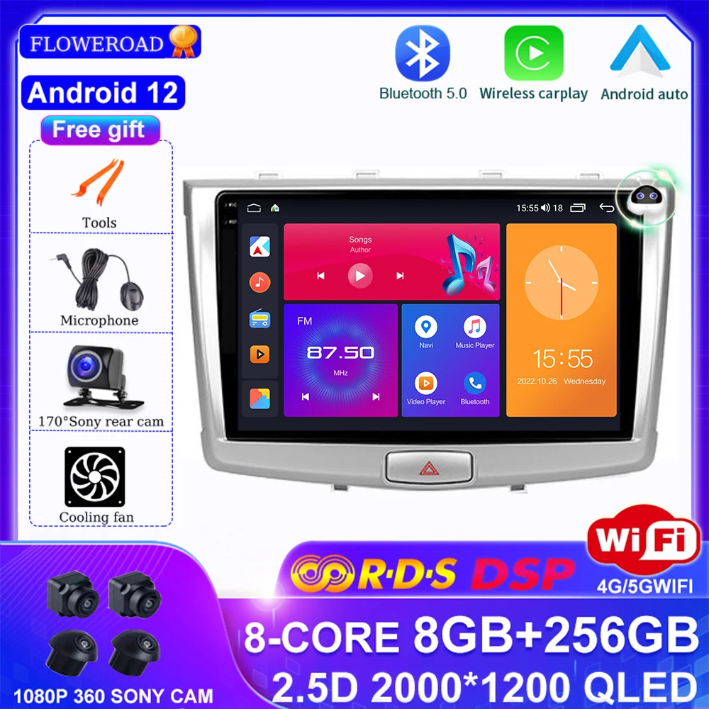 

256G Android 12 For GREAT WALL Hover Haval H6 2016 - 2018 Car Radio Multimedia Player Navigation GPS carplay auto Android auto