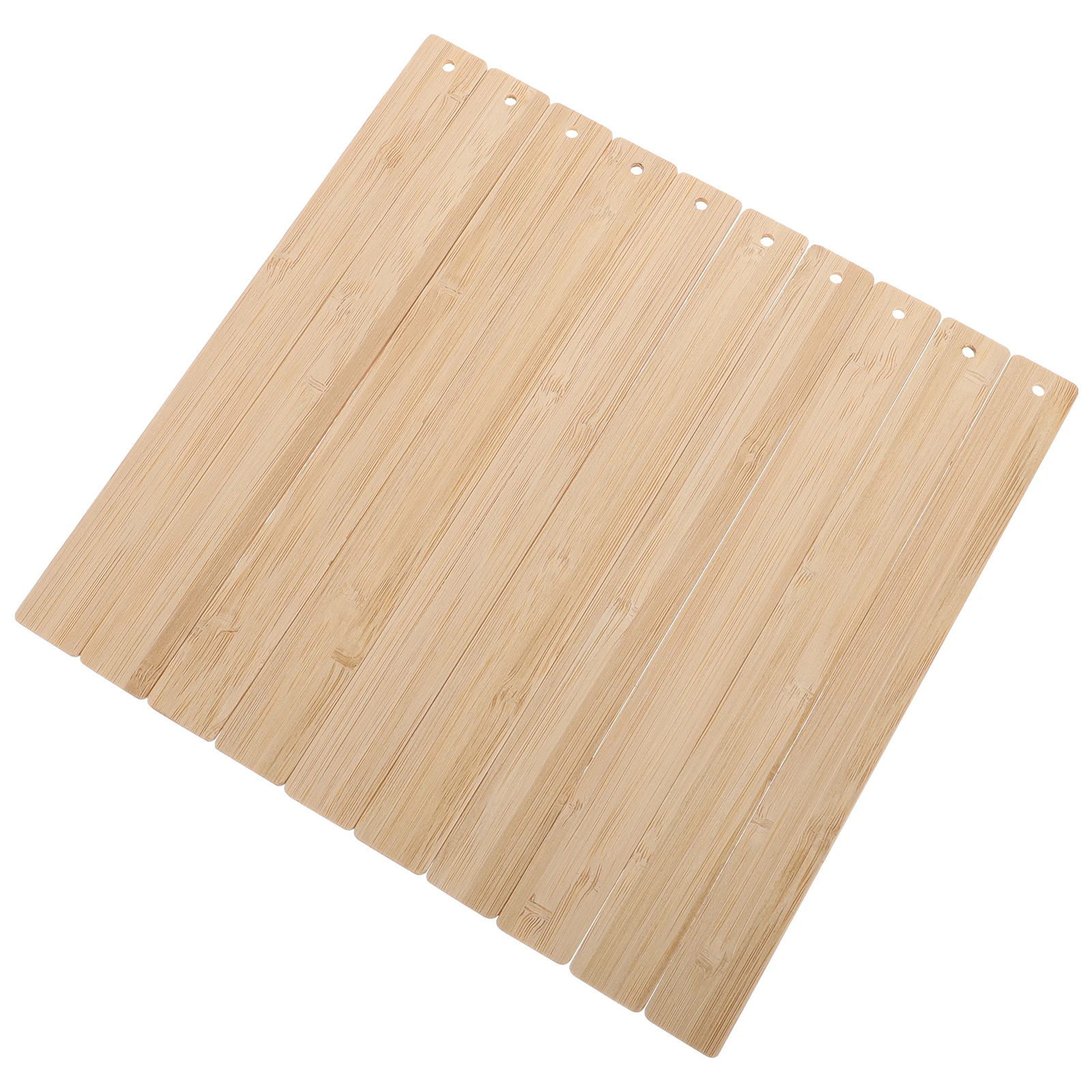 

10 Pcs Bamboo Bookmark Bookmarks DIY Hanging Tags Pendant Gift Student Stationery Unfinished Bookmarkers Blank Page Graffiti