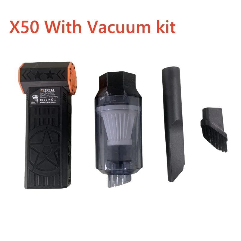 Fiizreal X50 Brushless Turbo Fan 240W High-Speed Portable 8000mAh Rechargeable 57m/s Typhoon Wind Type-C Charging Camping Fan view 5