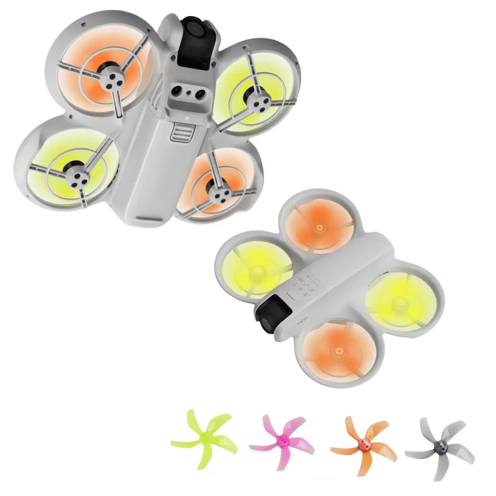 

5-Blade Propellers for DJI NEO Colorful Paddles Multi-Color Matching Drone Camera Accessories Orange Gray Green Pink