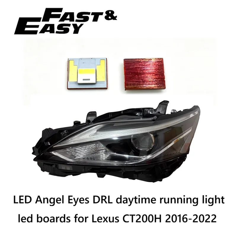 Aftermarket  LED Angel Eyes DRL daytime running light led Chips for Lexus CT200H 2016-2022 Improved copper plate led boards