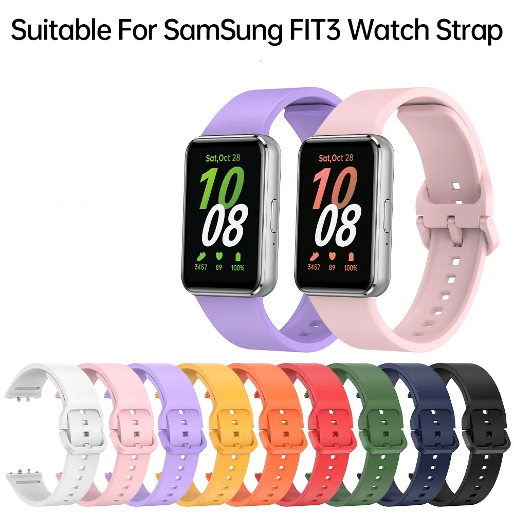 IPANWEY-Pulseira de Silicone para Samsung Galaxy Fit 3, Correia Esportiva Impermeável, Fácil de Substituir Pulseira De Relógio