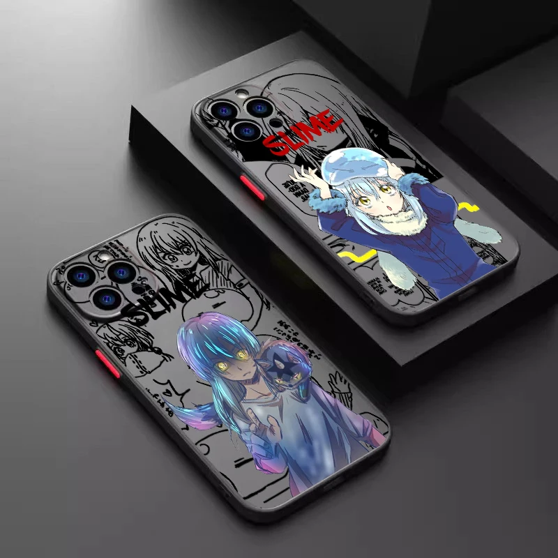 R-Rimuru T-Tempest Cool Anime Frosted Translucent For Apple iPhone 15 14 13 12 11 XS XR X 8 7 SE Pro Max Plus Mini Back