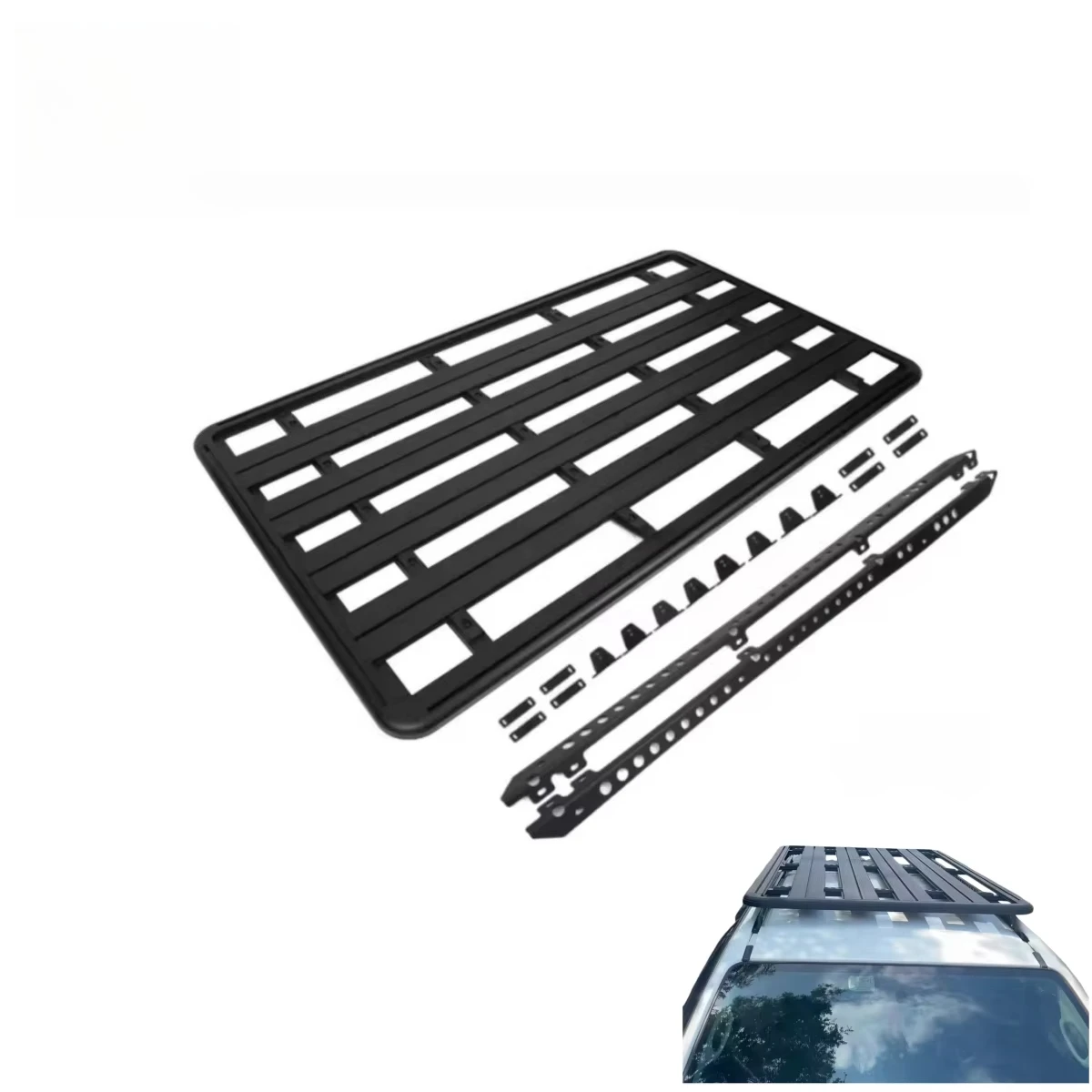 

High-quality new carbon black aluminum alloy roof rack 100kg + load-bearing capacity, roof mount for
