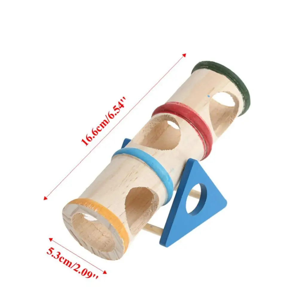 Hamster-Spielzeug aus Holz, Bunte Lustige Wippe für Mäuse, Chinchillas, Gerbils, Igel, Käfigzubehör – Detail 4