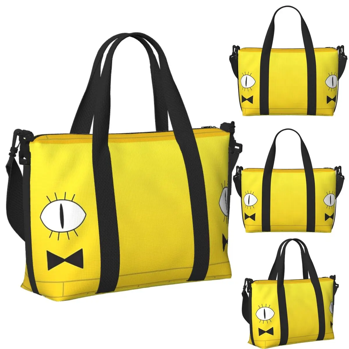 

Изготовленная на заказ сумка Bill Cipher - плоская пляжная дорожная сумка, большая вместительная сумка-тоут для тренажерного зала, йоги, женская дорожная сумка для покупок