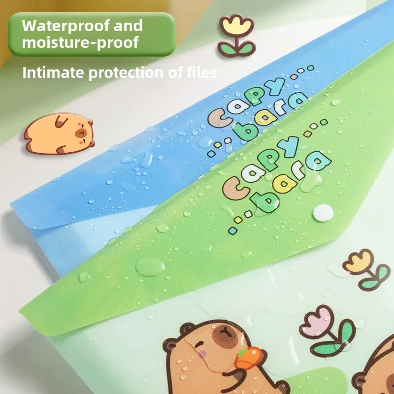 5PCS A4 Large-capacity Cartoon File Bag Stationery Storage Document Bag Zip File Folder Office & School Supplies Filing Products