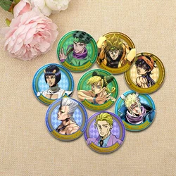 Jojos Bizarre Adventure Anime Badge HD Print Pins Cartoon Handmade Brooches Breastpin for Backpack Clothes Gifts Accessory