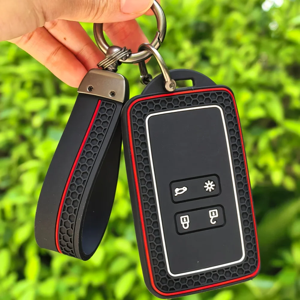 Silicone Keychain For Renault Austral Captur Arkana Koleos Zoe Scenic Dacia Sandero Duster Logan Jogger Kadjar Clio Megane