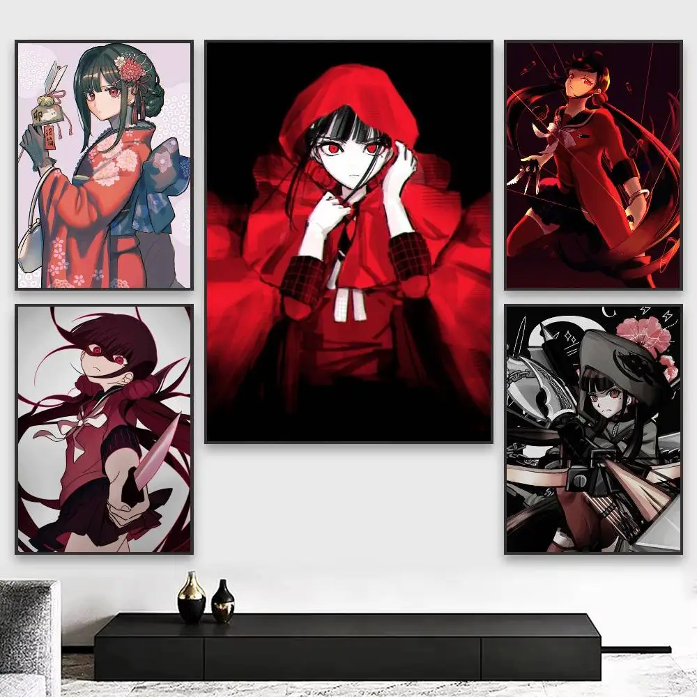 Anime M-Maki Harukawa D-Danganronpa Poster HD Quality Wall Art Retro Posters For Home Room Wall Decor Self Adhesive