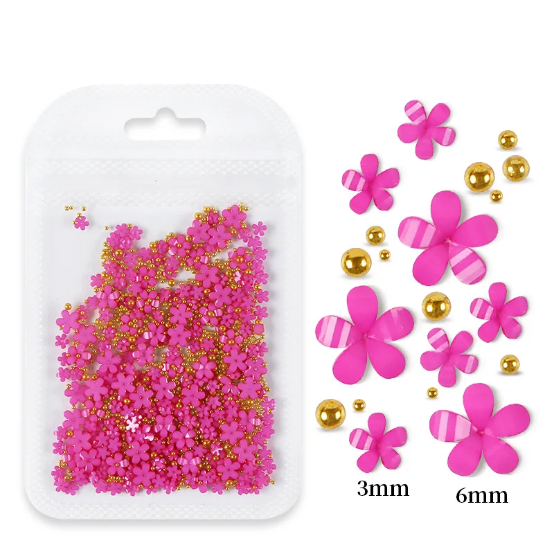 4.5g Resina Flores Manicure Encantos Arte Decoração Jóias Metal Beads DIY Beleza Make-ap E Nail Enhancement Ferramenta Accessorie