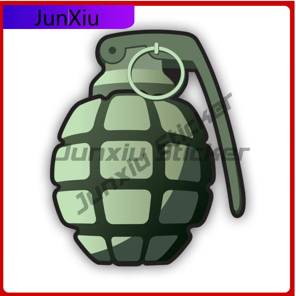 

Green Hand Grenade Weather Resistant Sun Resistant Sport For Truck Laptop Car Body Removable No Residue Accessories Vintage