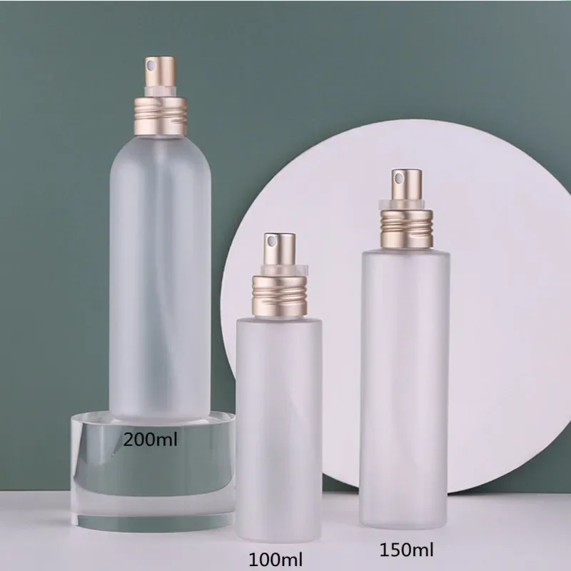 

New 100/150/200ml PET Spray Bottle Pump Bottle Frosted Plastic Perfume Atomizer Fine Mist Disinfection Atomizer Refillable