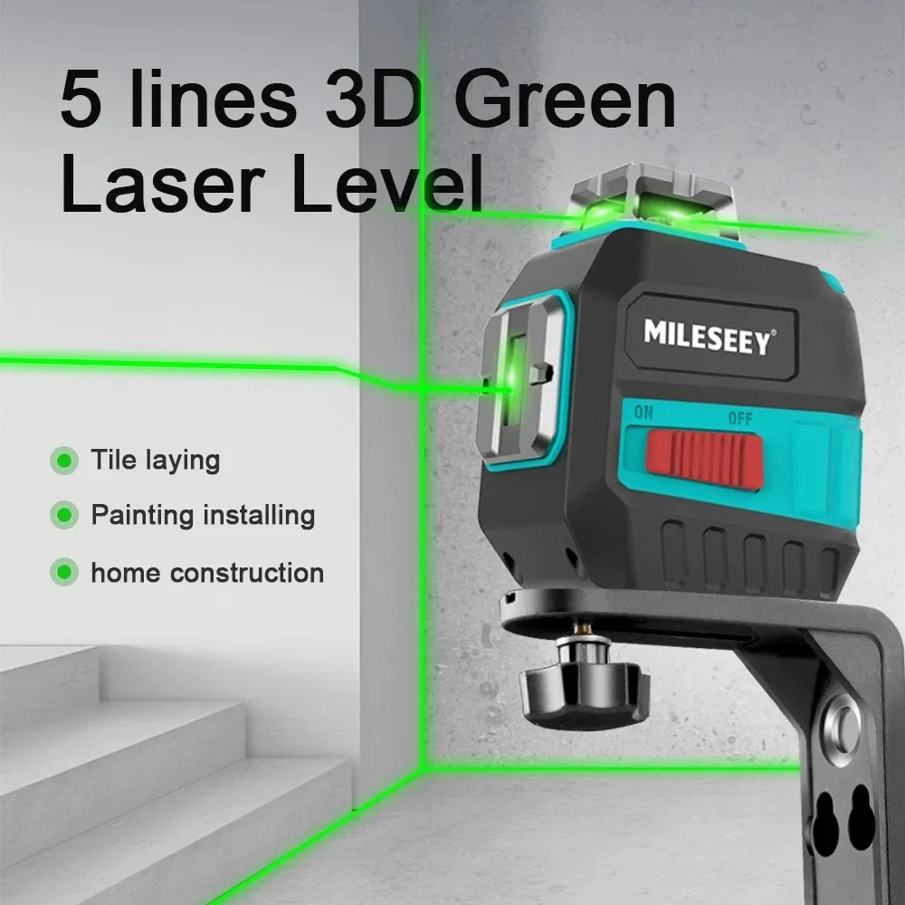 MiLESEEY 5 Lines  Laser Level 3D Green Horizontal And Vertical Laser Leveling Device Professional Laser Lines