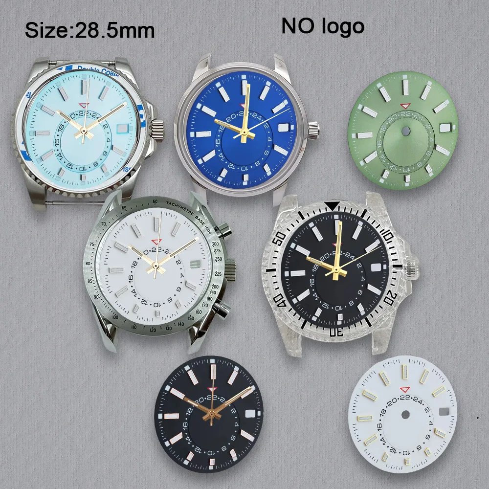 New 28.5mm No Logo Blank Dial For NH35 Movement Custom Logo Watch Dials Hands Accessories Repair Tools