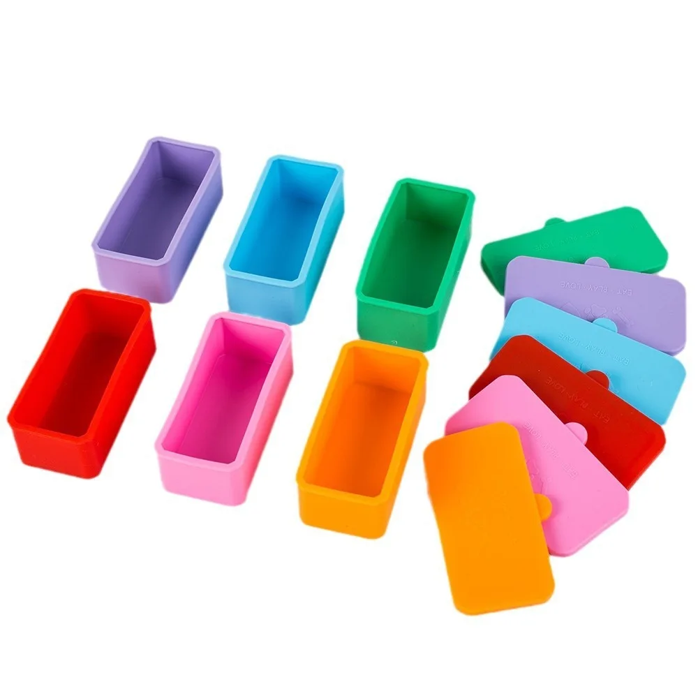 1/3pcs Silicone Food Distribution Box Reusable Practical Snack Containers 2/4 Inch Lunch Box Containers Sauce Cups