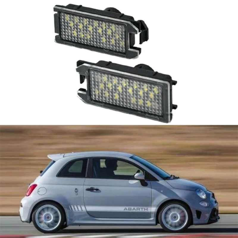 2X Car Led License Plate Light License Plate Light For Fiat 500 500C