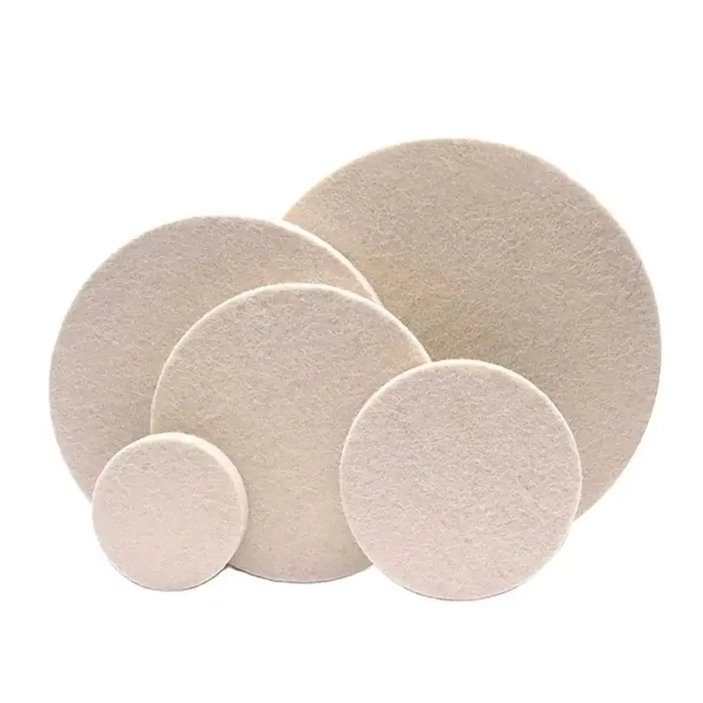 1/10Pcs 75mm 100mm 125mm 150mm 180mm Polishing Pads For Glass Stainless Steel Repair Scratche Wool Felt Discs Soft