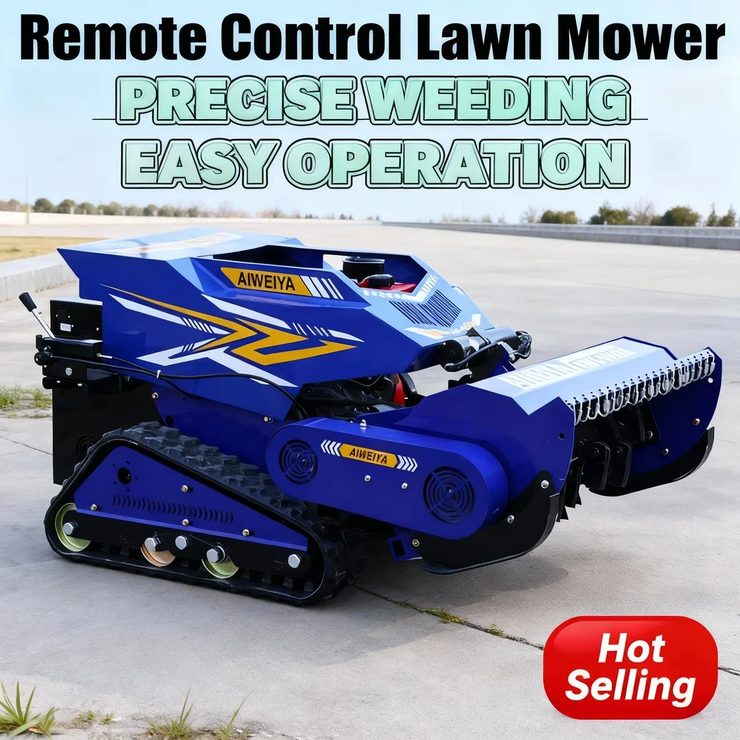 

Customized China New Self-Propelled All Terrain Vehicle Flail Lawn Mower - 4-Stroke Cordless Remote Control with Rotating Blade