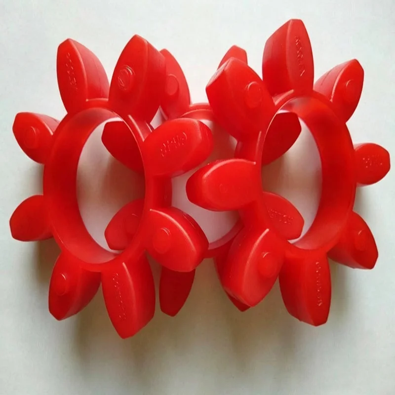 Plum Blossom Pad Star Shaped Coupling  Red Elastic Buffer Pad GR14/19/24/28/38/42-160 Polyurethane Hexagonal Octagonal Decagonal