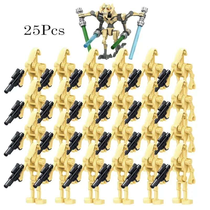 

25 pieces/batch Clone Soldier War super battle droid C009 and Combat Robot Commander C032 Figures Star Bricks Figures Toys Gift