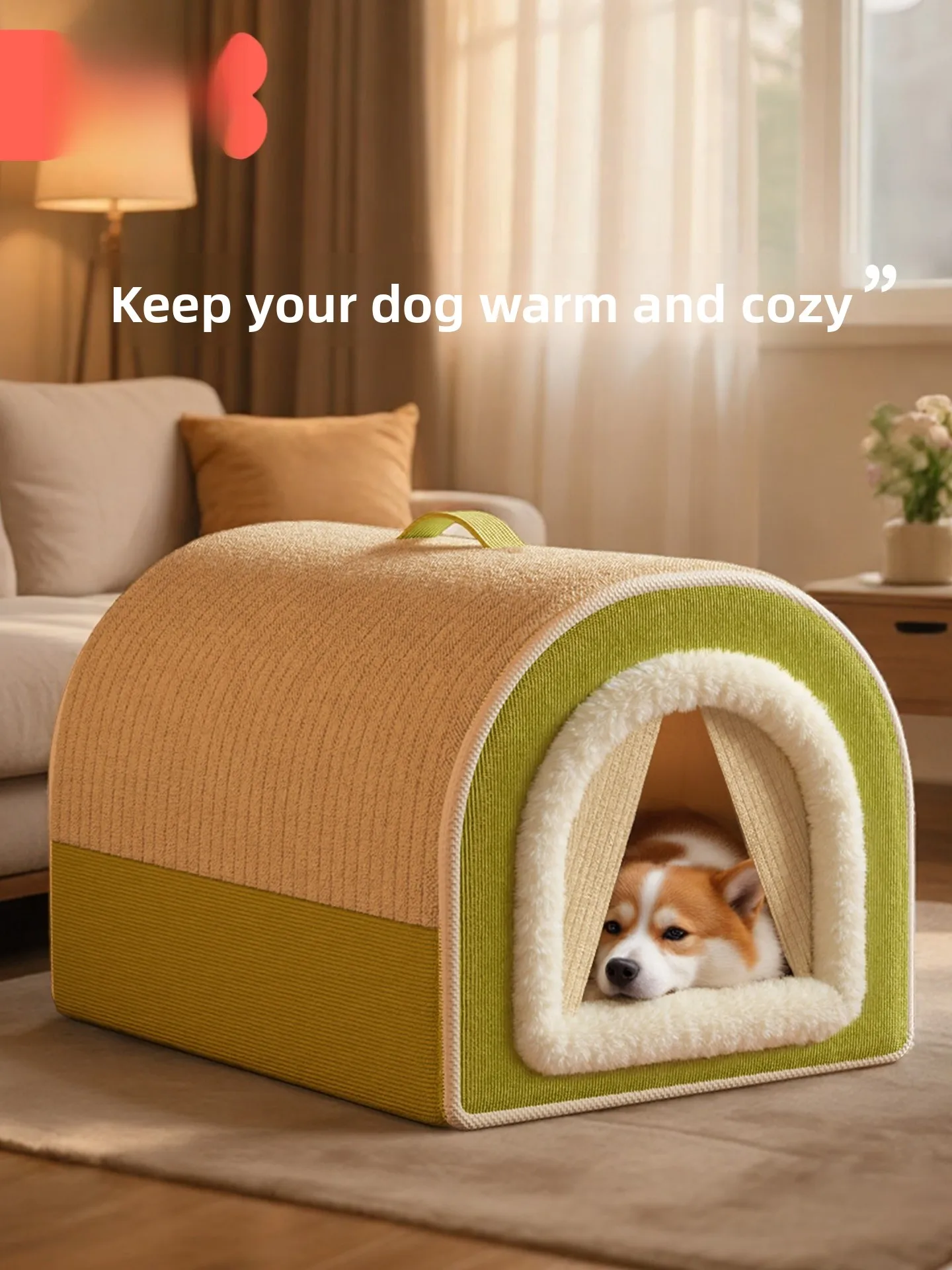 

Утепленный домик для собак крупных пород, зимний, теплый, полностью закрытый, съемный, лежанка-гнездо, товары для животных, кровать-софа для собак