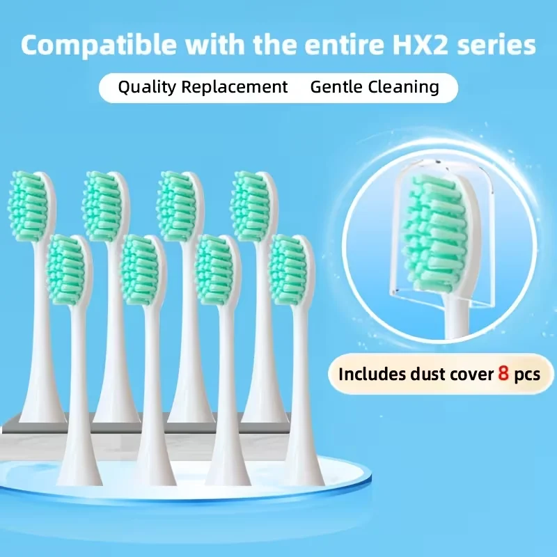 

4/8/12-pack Electric Toothbrush Replacement Heads Compatible with Philip Sonicare HX2 Series Models HX2021, HX2421, HX2431