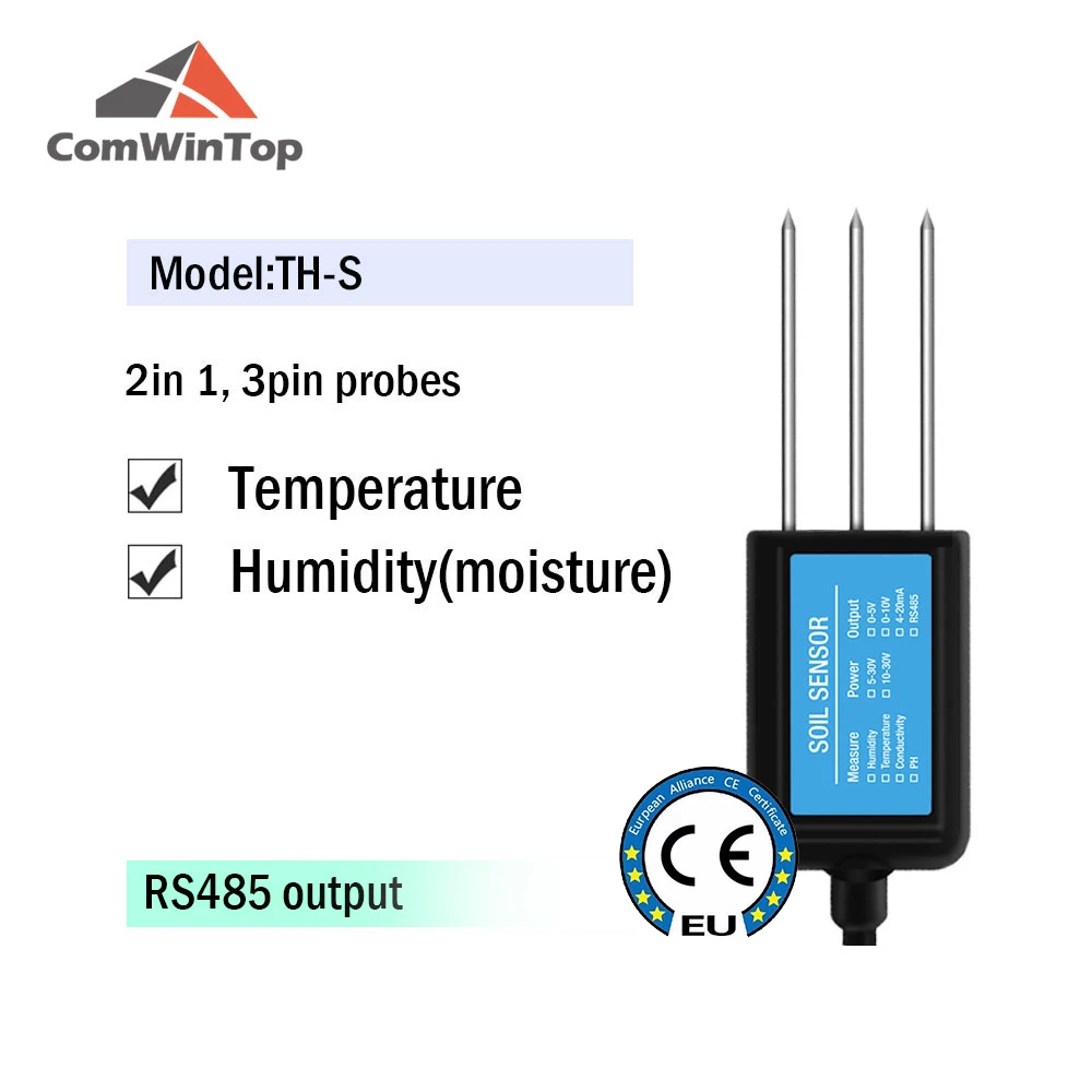 Bodenfeuchtigkeit Temperatur Luftfeuchtigkeit EC PH NPK Sensor mit Optionalem 4-20mA 0-5V RS485 Ausgang