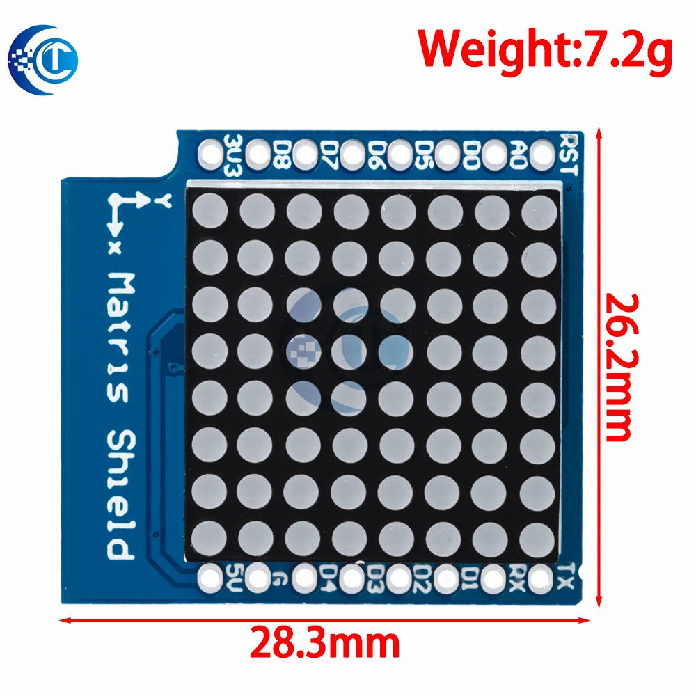 1PCS  Matrix LED Shield V1.0.0 For WEMOS D1 Mini Digital Signal Output Controller Module 8 X 8 Dot Board Control