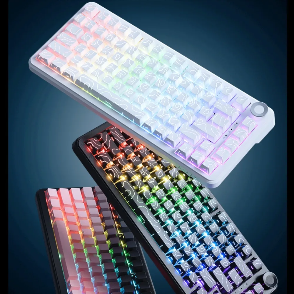 

Ajazz Ak820max механическая клавиатура с ультрамагнитной осью для киберспорта RT0,01 мм, геймерская клавиатура, трехрежимные игровые аксессуары на заказ, подарки