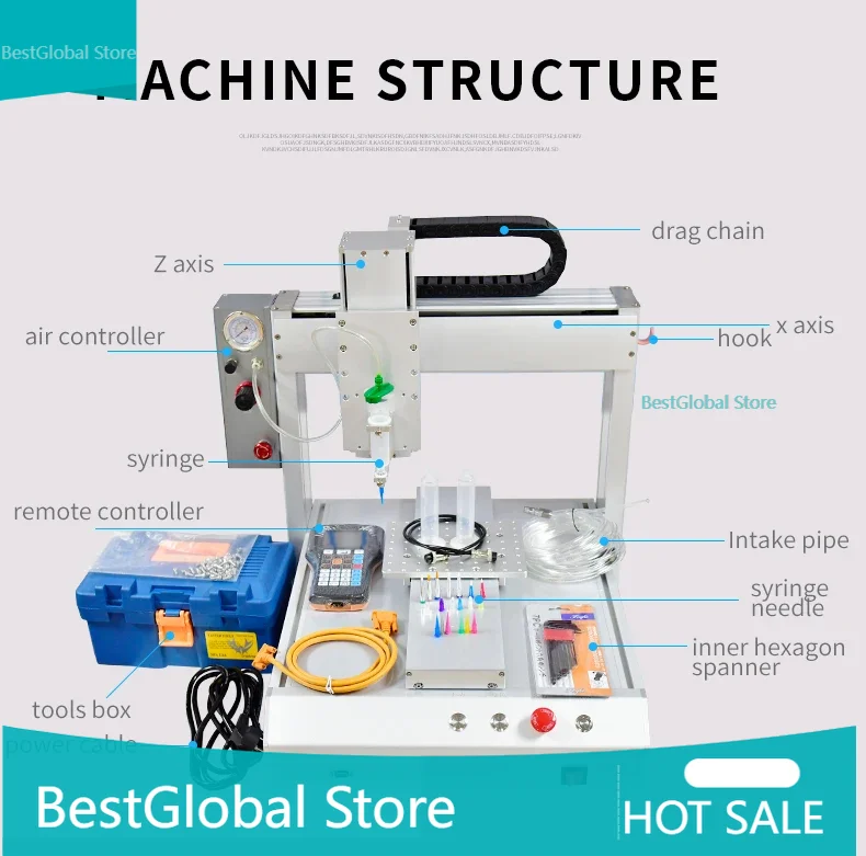 High-Speed  Visual Glue Spraying Machine Single-Station Automation Equipment for High-Speed Glue Dispensing Hot Mel
