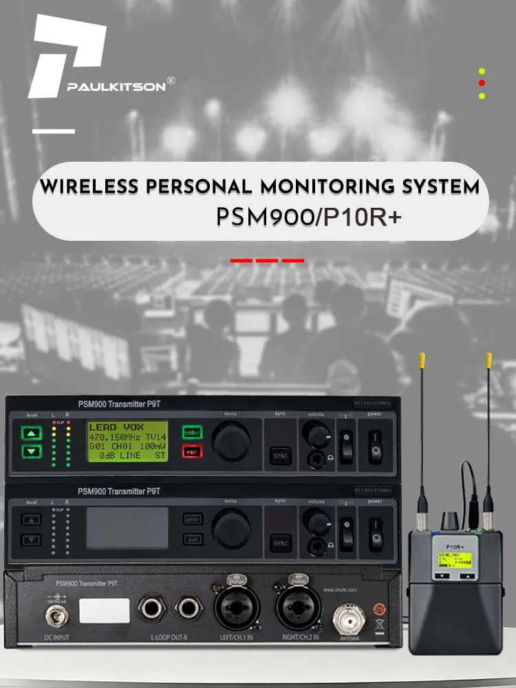 PSM900 In-Ear-Überwachungssystem P9T Sender P10R Empfänger Bühnenaufzeichnung Studio Stereo Wireless Monitoring System542-578MHz – Detail 1