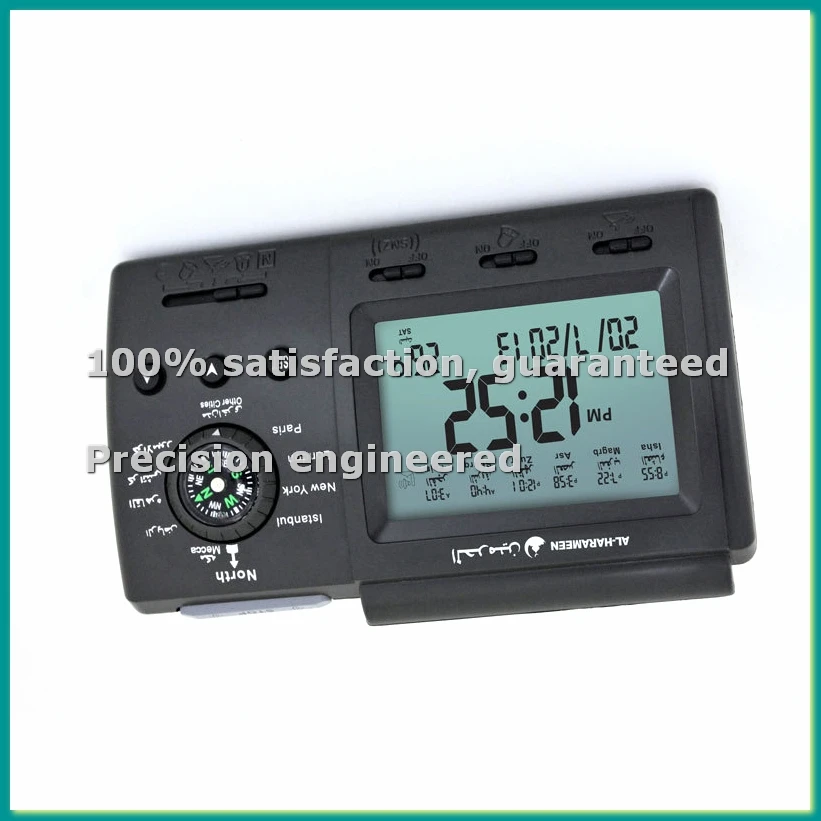 Automatic Digital Clock Islamic Azan Muslim Prayer Alarm Azan Clock for Desktop Table Clock Home Decorations Black-A46I