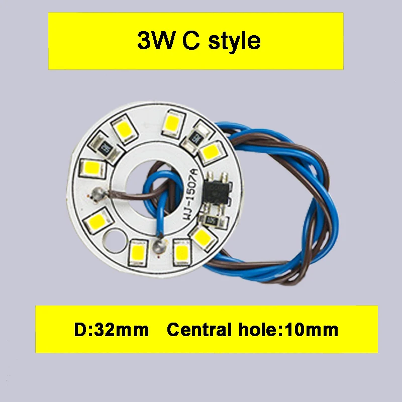 Input AC 220V Driver Free SMD led Chip 3W 5W 6W 7W 9W 12W 15W 18W White with Aluminum Pcb Base