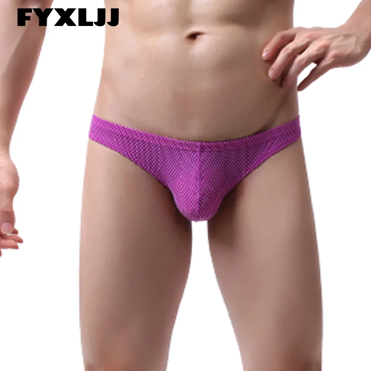 

FYXLJJ Men's Sexy T Back G String Thongs Erotic Soft Briefs Tanga Bikinis Male Low Rise Breathable Underwear Penis Pouch Panties