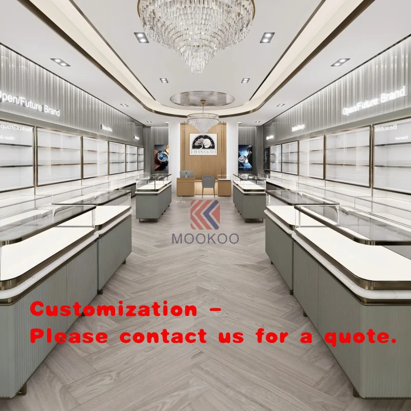 custom.Custom Luxury Watch Fixture LED-Lit Display Counters & Wall Cabinets High-End Jewelry/Watch Boutiques