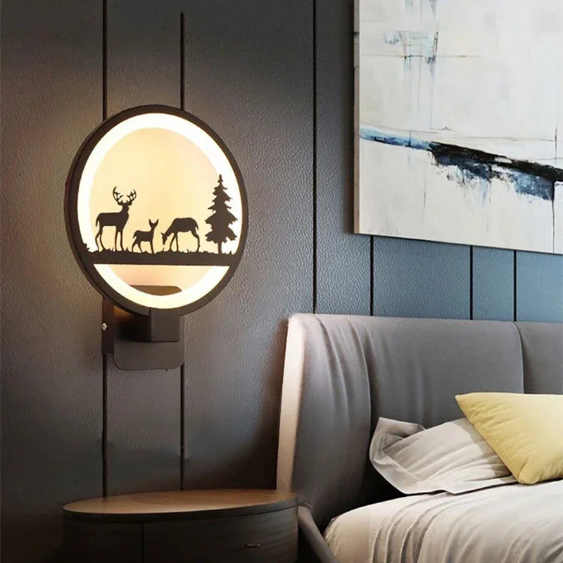 

Modern LED Wall Light Sconce Wall Art For Bedroom Bedside Living Dining Aisle Study Indoor Home Decoratioan Light Fixture Luster