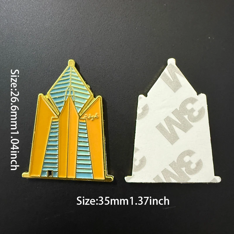 المملكة العربية السعودية اليوم الوطني 95 الهاتف المحمول 3M ملصق شارة معدنية دبوس دبابيس دبابيس #6