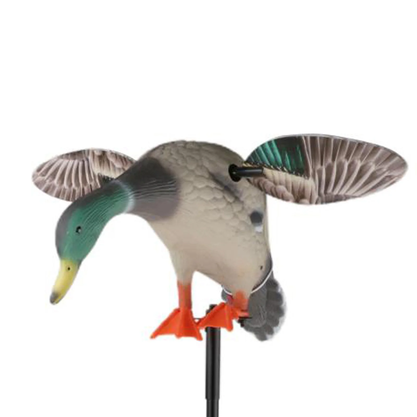 Hunting Duck Decoy Remote Control Flying Drake Mallard Realistic Garden Yard Decor Prop for Hunting Shooting Fishing(no battery)