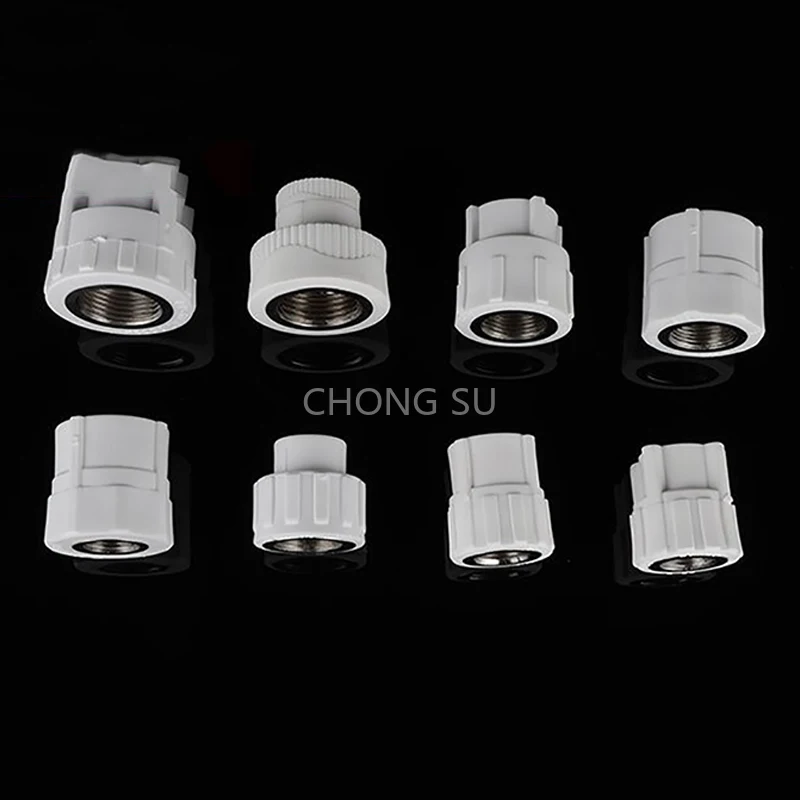 20/25/32/40/50/63/75 PPR الاتحاد موصل مستقيم إلى أنثى الموضوع 1/2 "3/4" 1 "1.2" 1.5 "2" 2.5 "النحاس تقليل وصلة أنابيب مشتركة #3