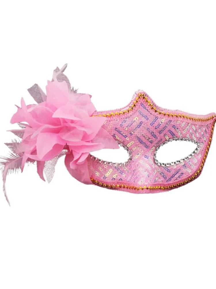 Masque pour les yeux Sexy plume paillettes bal de mascarade vénitien Halloween fête déguisement accessoires de déguisement dame masque facial